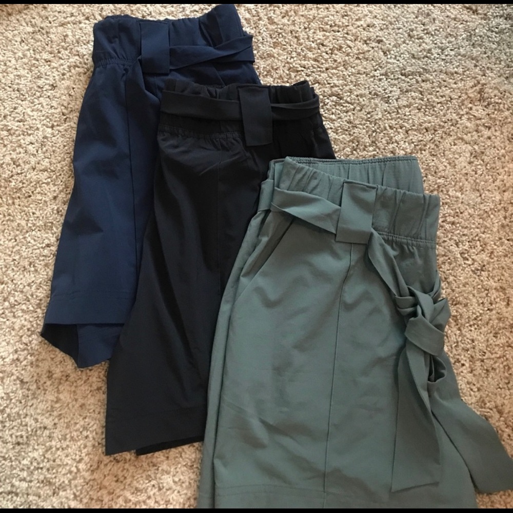 Athleta pull on midtown shorts ( GREEN and BLUE)